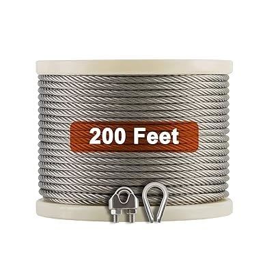 سعر جيد 304 الفولاذ المقاوم للصدأ 7X19 6mm كابل طائرات مقاوم للسياج الانترنت