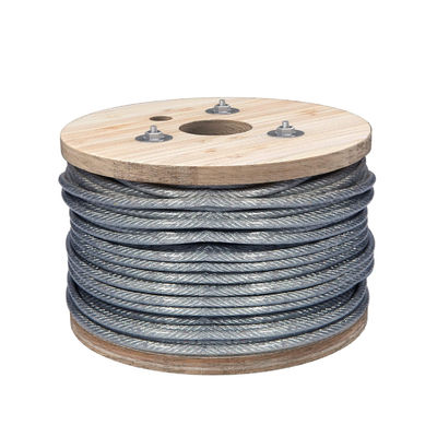 سعر جيد حبل أسلاك الطائرات المجلفن بالغمس الساخن من الفولاذ المقاوم للصدأ AISI 304 مقاس 10 مم 7X19 مع تفاوت ±1% الانترنت