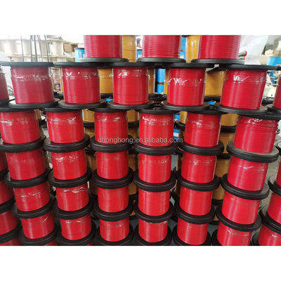 سعر جيد حبل فولاذي مجلفن مطلي بمادة PVC 7x7 / 7x19 كابلات طائرات مطلية بالفينيل 1/8