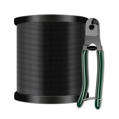 سعر جيد كابل فولاذي غير سبائكي 1/16 بوصة مغطى بالقالب إلى 3/32 بوصة 7x7 خيوط بناء كابل فولاذي مع قاطع، سلك حبل مطلي بالفينيل الأسود من الفولاذ المقاوم للصدأ 304 الانترنت