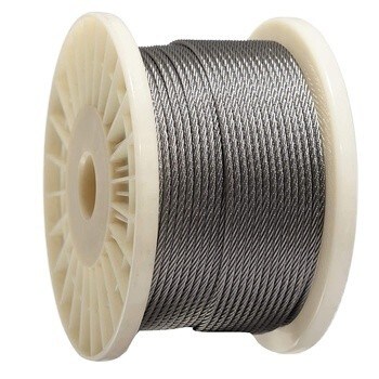 قطر 1mm إلى 13mm السطوع A2 A4 كابل غير المقاوم للصدأ 6x7 FC 7x7 كابل فولاذي حبل فولاذي حبل SS كابل سلكي فولاذي غير المقاوم للصدأ