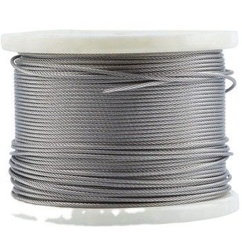 سعر جيد حبل سلكي من الفولاذ المقاوم للصدأ T316 7x19 غير مطلي مقاس 5/32 بوصة، كابل طائرات بطول 500 قدم، حبال أسلاك فولاذية، أسلاك لمجموعات درابزين الكابلات، أجهزة الانترنت