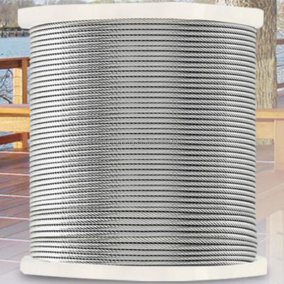 سعر جيد Erosion Resistant T316 3 16 Aircraft Cable 1000FT SS 1x19 7x7 7x19 Rainproof الانترنت