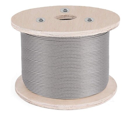 سعر جيد 6x12 + 7FC سلك الفولاذ المقاوم للصدأ 304/316، 3-18mm، 1000m / ريل الانترنت