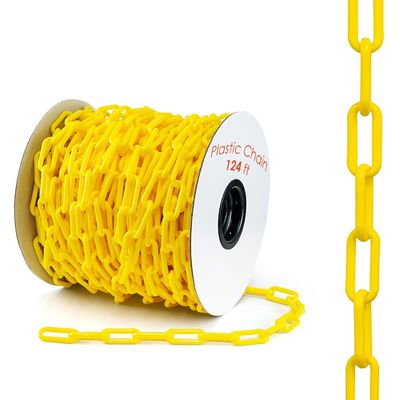 سعر جيد Plastic Link Chain Warning Chain Yellow Plastic Barrier Chain Safety Chain الانترنت