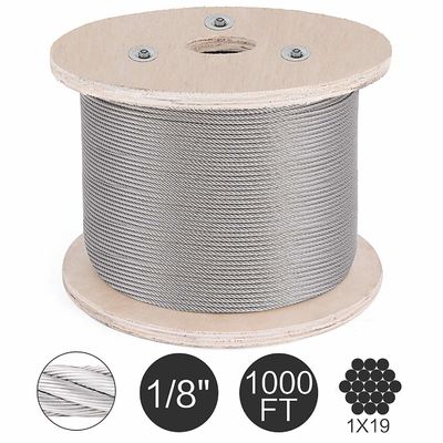سعر جيد T316 Stainless Steel Rope 1000fts 3/16