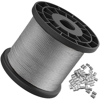 سعر جيد 7x7 Steel Wire Rope Non Alloy Galvanized Steel Cable 3/64