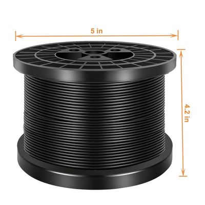 سعر جيد Black Vinyl Coated  304 Stainless Steel Cable Wire Rope الانترنت