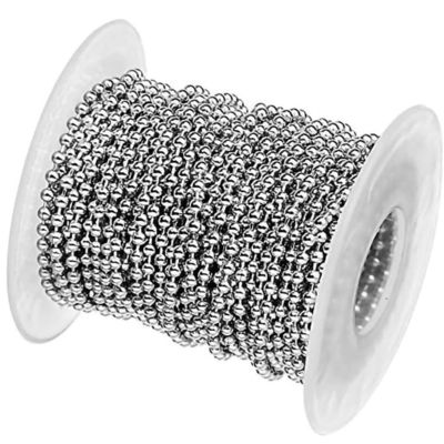 سعر جيد High Quality 2.4mm Metal Ball Chain Stainless Steel Ball Chain Dog Tag Chain الانترنت