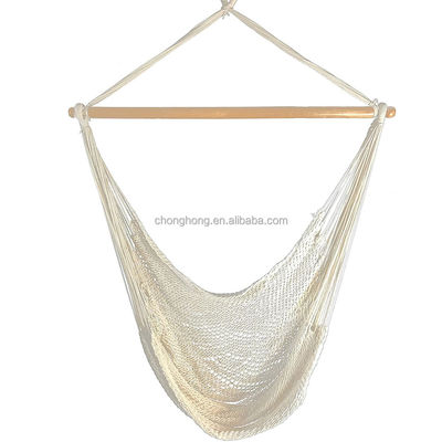 سعر جيد Outdoor Indoor White Rope Hammock Chair with Stand الانترنت