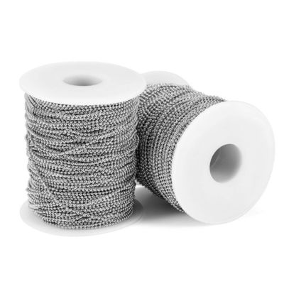 سعر جيد قلادة سلسلة خرز من الفولاذ المقاوم للصدأ المصقول سلسلة كروية مجوهرات سلسلة خرز معدنية الانترنت