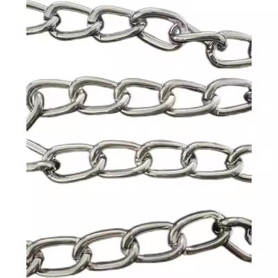 سعر جيد Wholesale Animal Twisted Galvanized Chains Pet Dog Chain Short Link Chain For Pets الانترنت