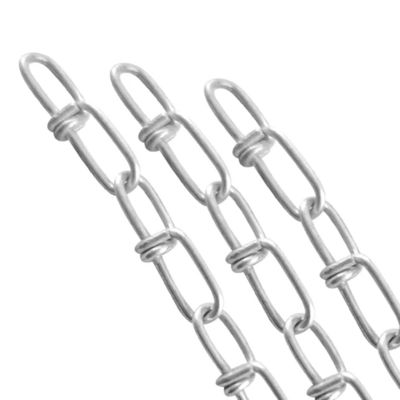 سعر جيد Galvanized DIN5685 Short Double Loop Link Chain Weldless Knotted Chain الانترنت