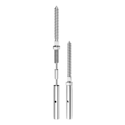 سعر جيد T316 Stainless Steel Cable Railing Hardware with Waterproof Rust-proof Swage Lag Screws Suitable for 3/16-inch Cables الانترنت